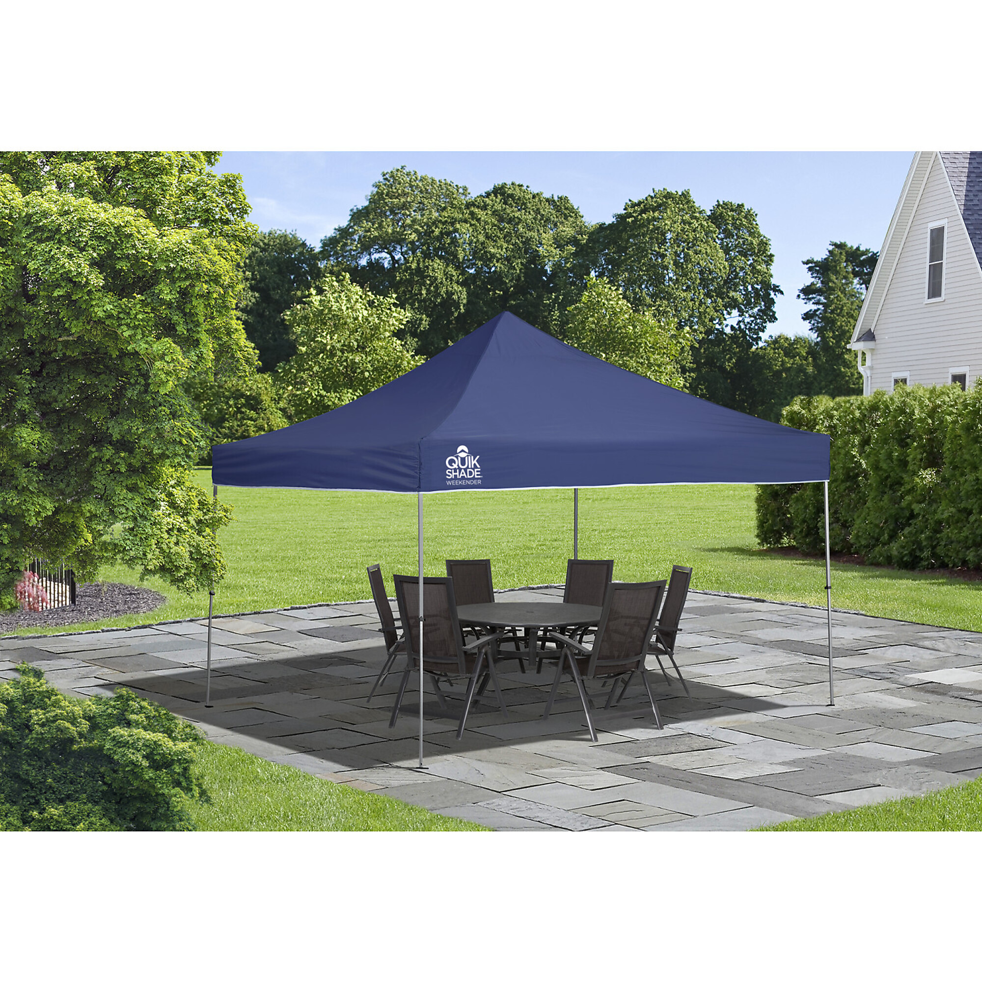 Quik Shade Weekender Elite, Quik Shade 12ft. x 12ft. Weekender, Length 12 ft, Width 12 ft, Color Blue, Model# 157370DS